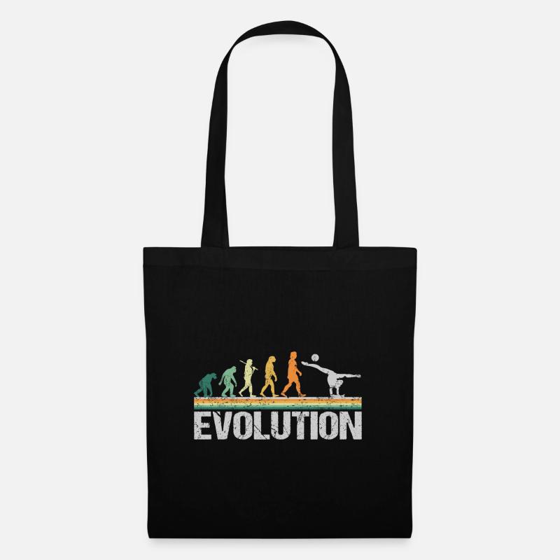 Rhytmische Sportgymnastik Evolution Retro Lustig - Stoffbeutel - Schwarz