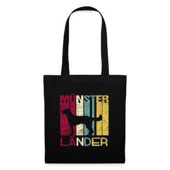 Petite silhouette vintage rétro de Münsterland - Sac en tissu - noir - Devant