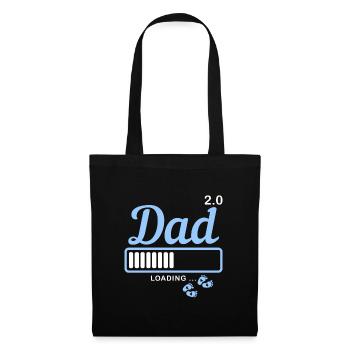 Papa 2 0 père papa deuxième enfant bébé - Sac en tissu - noir - Devant