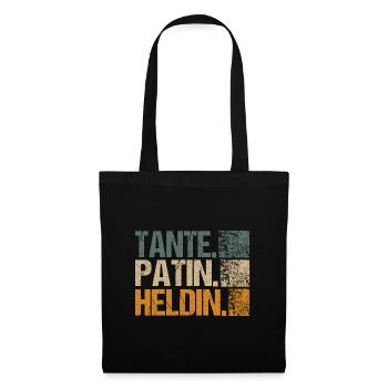 Godmother aunt godmother heroine saying retro funny - Tote Bag - black - Front