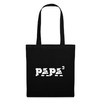 Papa 3 0 drittes Kind Schwangerschaft Baby Geburt - Stoffbeutel - Schwarz - Vorne