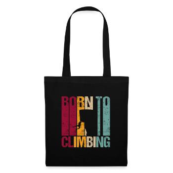 Né pour grimper le sport d'escalade en disant rétro - Sac en tissu - noir - Devant