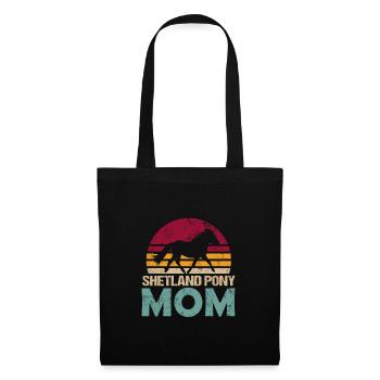 Shetland Pony Shetland Pony Retro pour Horse Mom - Sac en tissu - noir - Devant