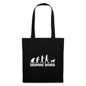 Deutsche Boxer Hundebesitzer Gassi Evolution - Stoffbeutel - Schwarz - Vorne