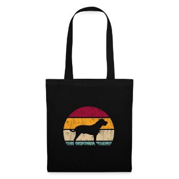 Broholmer Hunderasse Retro Vintage Silhouette - Stoffbeutel - Schwarz - Vorne