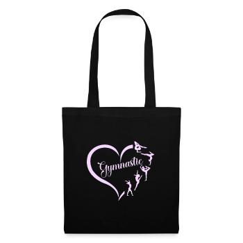 Gymnastics floor exercise heart exercise pink for girls - Tote Bag - black - Front