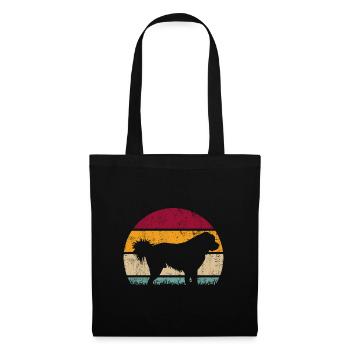 Do Khyi Tibetan Mastiff silhouette rétro vintage - Sac en tissu - noir - Devant