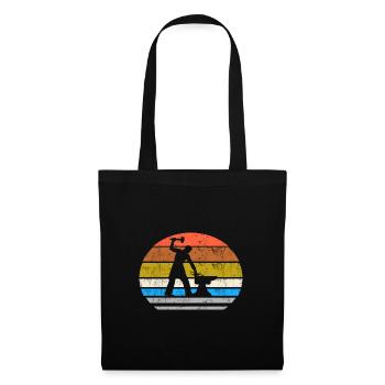 Farrier anvil retro silhouette - Tote Bag - black - Front