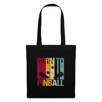 Pinball Born To Say Retro Style Grunge - Tote Bag - black - Front