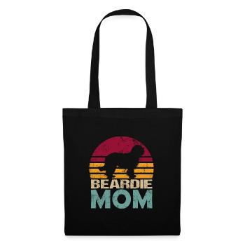 Bearded Collie Beardie Mama Retro for Mum - Tote Bag - black - Front