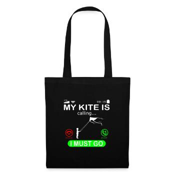 Kite flying Kite flying calls saying - Tote Bag - black - Front