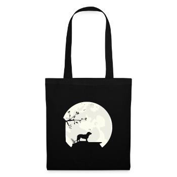 Alpine Dachsbracke full moon silhouette - Tote Bag - black - Front