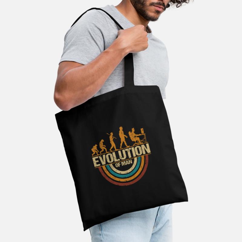 Programmierer Computerfreak Evolution Retro Stoffbeutel
