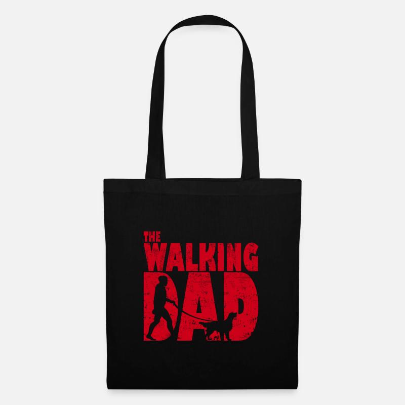 Flat Coated Retriever The Walking Dad - Stoffbeutel - Schwarz