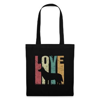 Harzer Fuchs Love Retro Vintage - Stoffbeutel - Schwarz - Vorne
