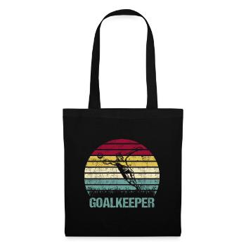 Fußball Torwart Retro Vintage - Stoffbeutel - Schwarz - Vorne