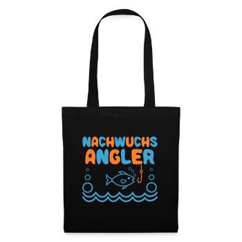 Angler Nachwuchs Angeln Baby Junge Kinder - Stoffbeutel - Schwarz - Vorne