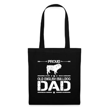 Olde Old English Bulldogge Papa Geschenk - Stoffbeutel - Schwarz - Vorne