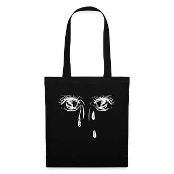 les yeux pleurent - Sac en tissu - noir - Devant