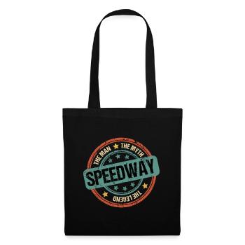 Speedway Motorrad Motorbike Dad Vintage Lustig - Stoffbeutel - Schwarz - Vorne