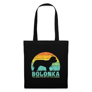 Bolonka Zwetna Chien Papa Papa Vintage Style Rétro - Sac en tissu - noir - Devant