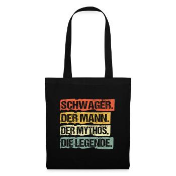 Geschenkidee für Schwager Geburtstag Lustig sprüch - Stoffbeutel - Schwarz - Vorne