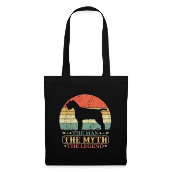 Griffon Korthals Pointing Dog Papa Dad Vintage - Tote Bag - black - Front
