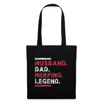 Herping Herpétologie Herpétologiste Papa Spruch - Sac en tissu - noir - Devant