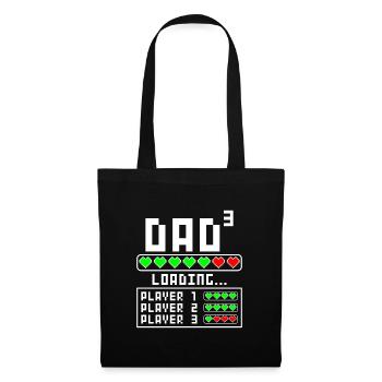 Dad father of 3 third three child baby children - Tote Bag - black - Front