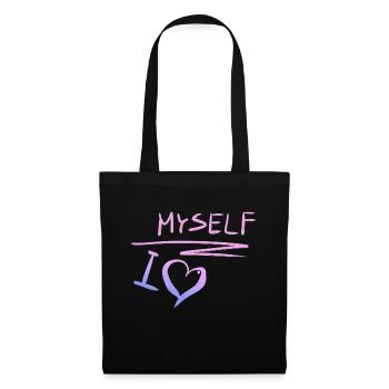 ich liebe mich selbstliebe herz - Stoffbeutel - Schwarz - Vorne