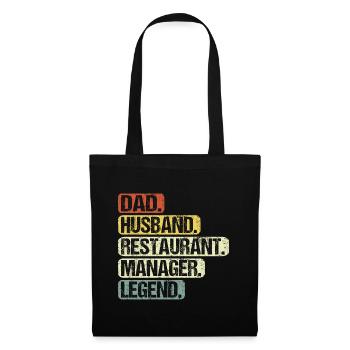 Hotel and Restaurant Manager Papa Husband Saying - Tote Bag - black - Front