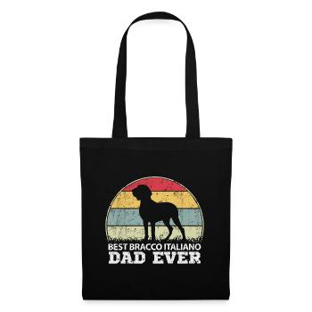 Meilleur Bracco Italiano Dad Papa maître pour lui - Sac en tissu - noir - Devant