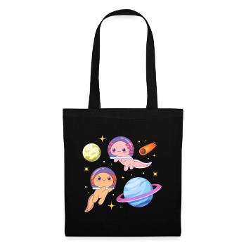 Astronaut Axolotls Design für Axolotl-Liebhaber - Stoffbeutel - Schwarz - Vorne