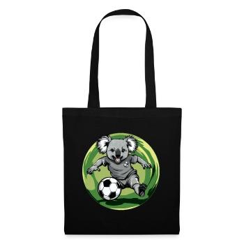 Koalas Fussball - Stoffbeutel - Schwarz - Vorne