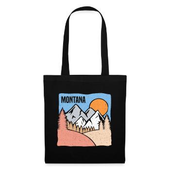 Natur Montana Mountain Design für stolze Montaner - Stoffbeutel - Schwarz - Vorne