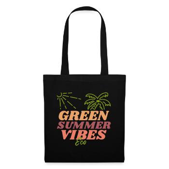 Green Summer Vibrations, un été durable - Sac en tissu - noir - Devant