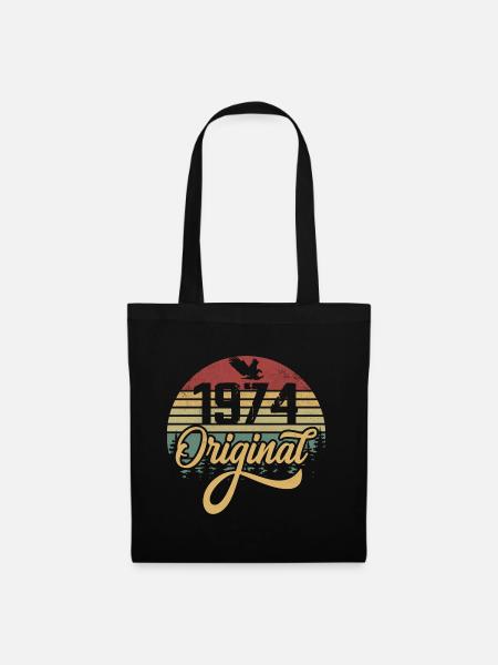 Original 1974 Jahrgang - 1974 Geburtstagsgeschenk - Stoffbeutel - Schwarz