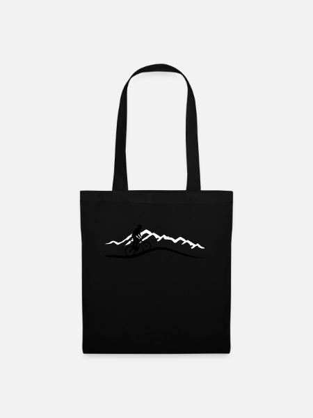 Mountain biking, cycling - Tote Bag - black