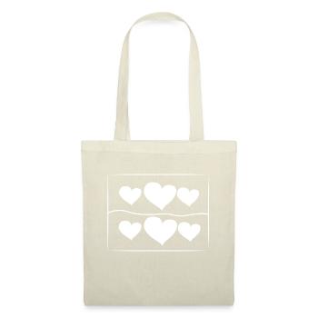 Heart Six Hearts Symbol Love Line Square - Tote Bag - nature - Front