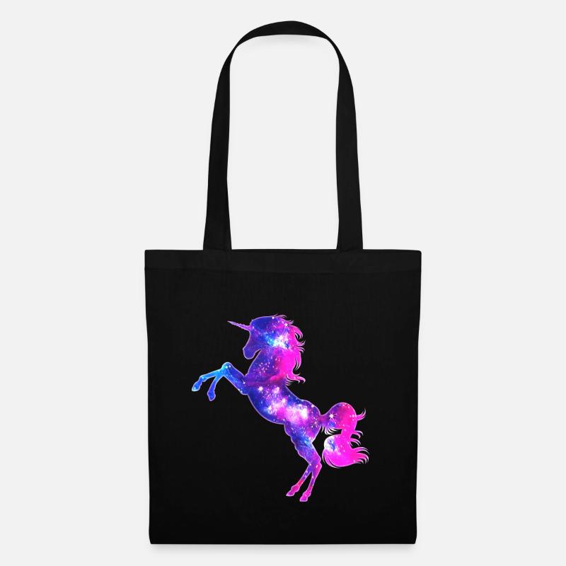 Galaxy Einhorn unicorn space Pferd fantasy Mädchen - Stoffbeutel - Schwarz