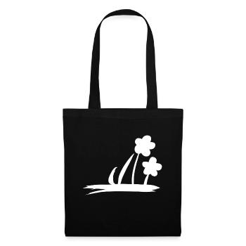 Two flowers nature symbol - Tote Bag - black - Front