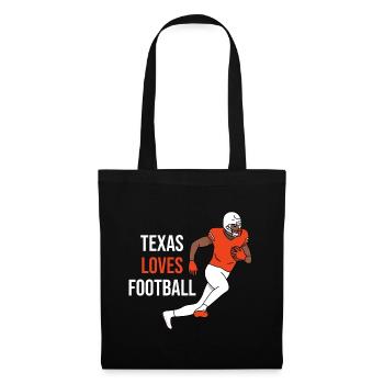 Design de football texan pour les fiers fans du Texas - Sac en tissu - noir - Devant