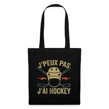 Ich kann nicht, ich habe eine originelle Hockey-Geschenkidee - Stoffbeutel - Schwarz - Vorne