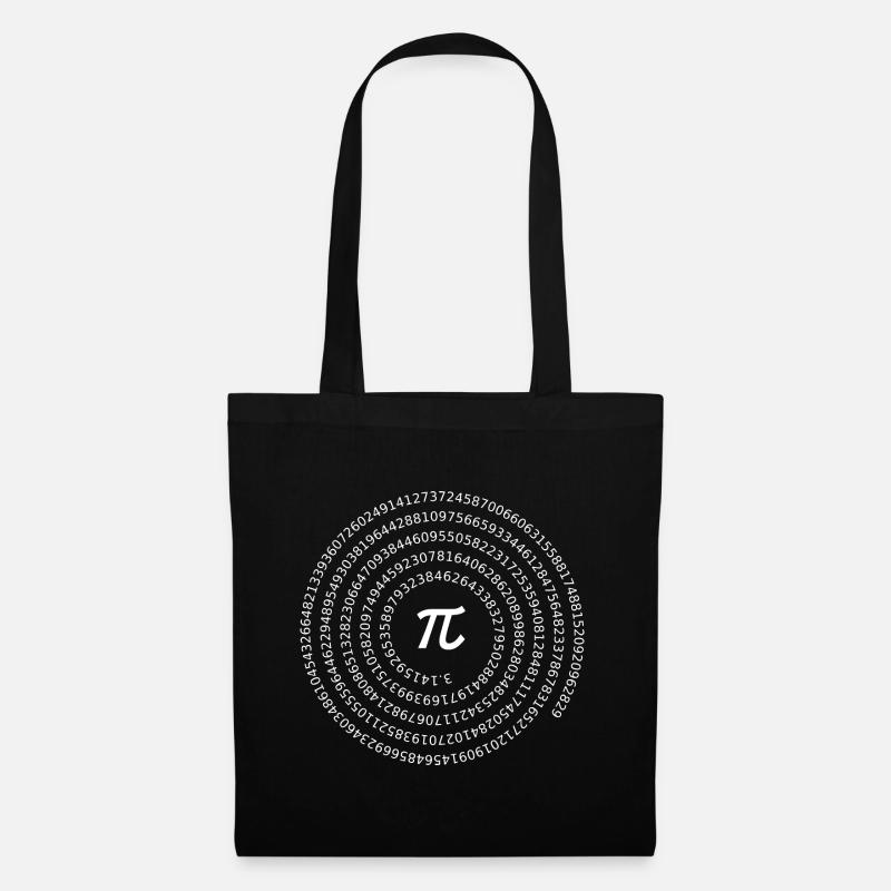 Pi im Kreis - Stoffbeutel - Schwarz