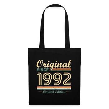 Original 1992 Vintage cadeau d'Anniversaire Rétro - Sac en tissu - noir - Devant