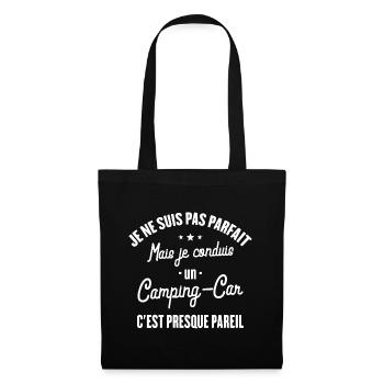 Parfait Camping-car Cadeau Camping Car Humour - Sac en tissu - noir - Devant