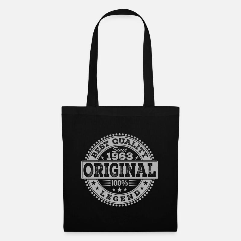 61. Geburtstag Original 1963 Vintage-Geschenk - Stoffbeutel - Schwarz