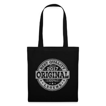 7th Birthday Original 2017 Vintage Gift - Tote Bag - black - Front
