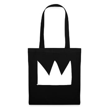 Symbole de la couronne Forme de roi - Sac en tissu - noir - Devant