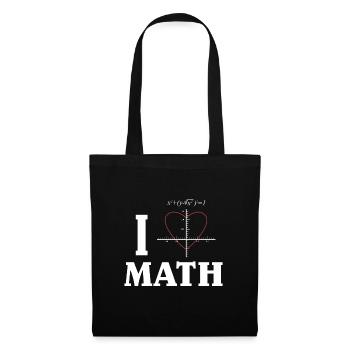 J’aime les maths matheux idées cadeaux algèbre - Sac en tissu - noir - Devant